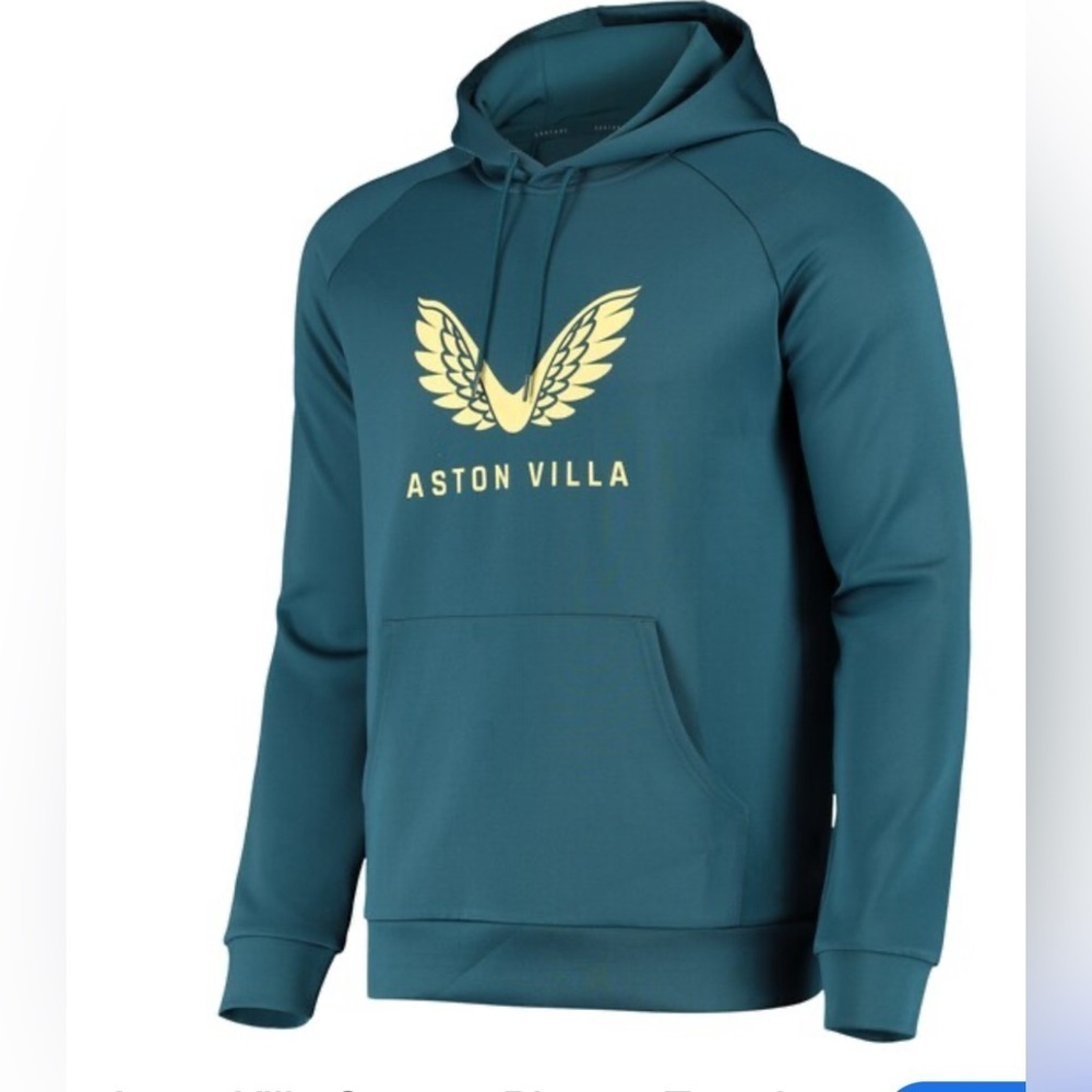 Aston Villa Castore , England UK Pullover Hoodie Size 4 Polyester Soft Winter